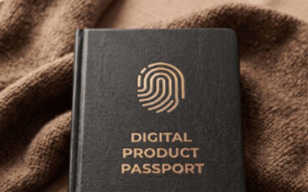 Digital product passport book with fingerprint