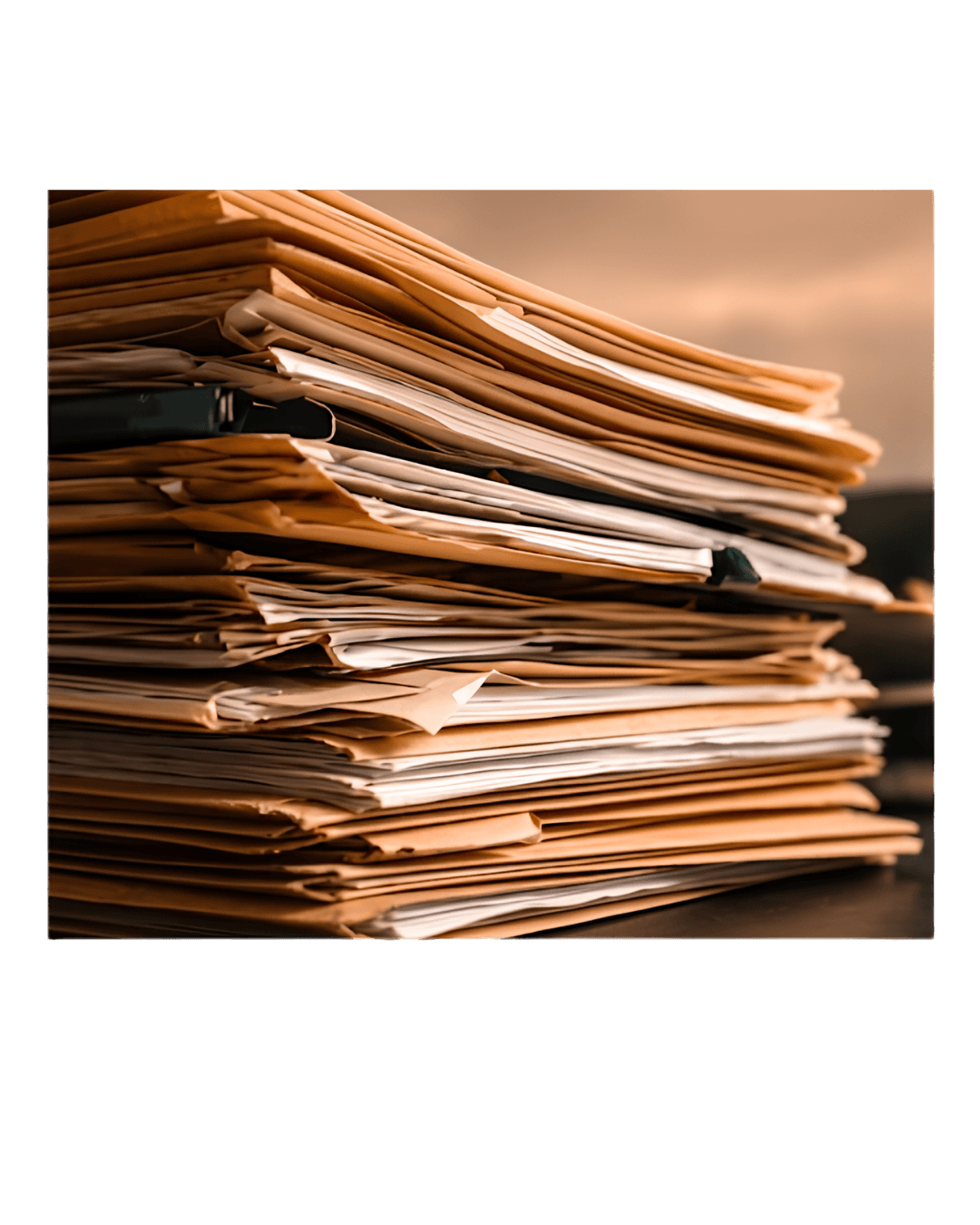 Stack of regulatory documents and folders
